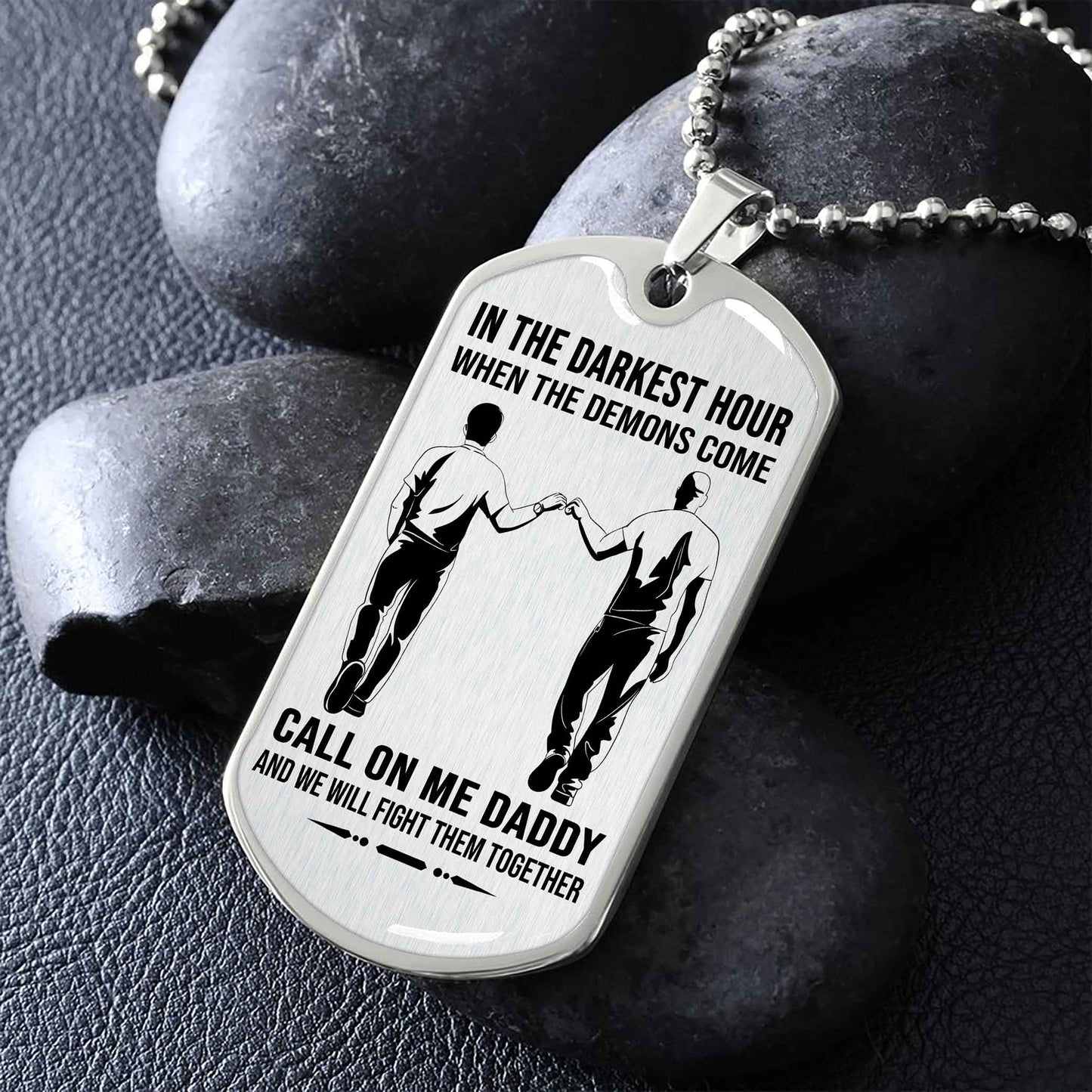 DRB Military Chain Silver Plated 18K Gold Plated Call On Me Daddy Gift For Your Dad