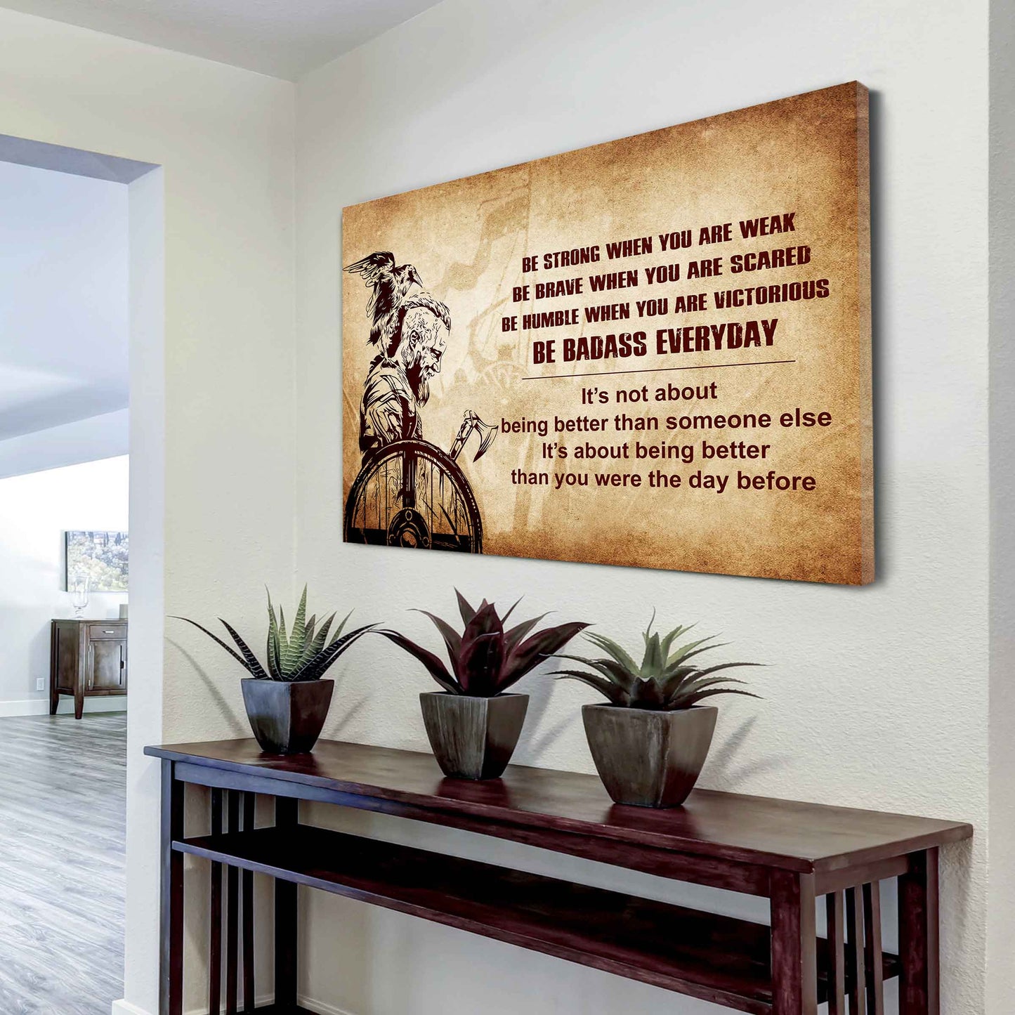Knight Templar Poster Canvas Be Strong When You Are Weak Be Badass Everyday From Dad To Son Gift For Your Son Motivational Quotes