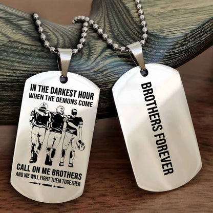 OP team 3 Customizable engraved black dog tag double sided gift from brother, brother forevers