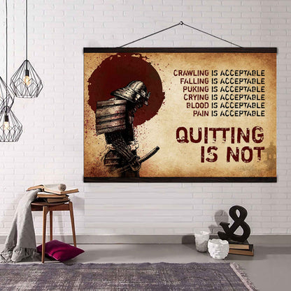Soldier Poster Canvas Quiting Is Not Best Gifts Motivation Quotes