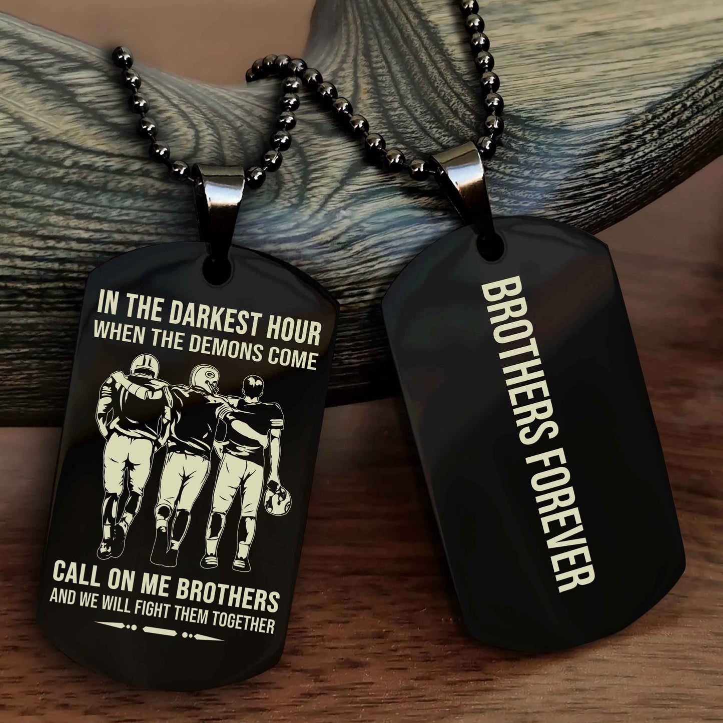 Biker Customizable engraved NAG dog tag double sided gift from brother, brother forevers
