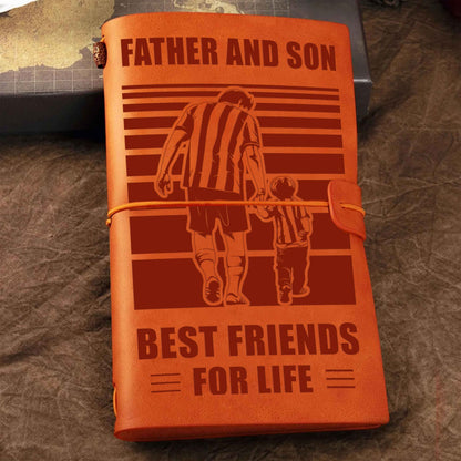 Family Customizable vintage journal notebook, Father And Son Best Friend For Life Vintagegift For Father Day