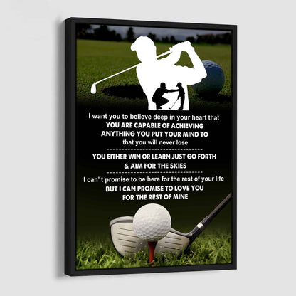 Poster Canvas To My Son You Will Never Lose You Either Win Or Learn - I Love You Gift From Dad