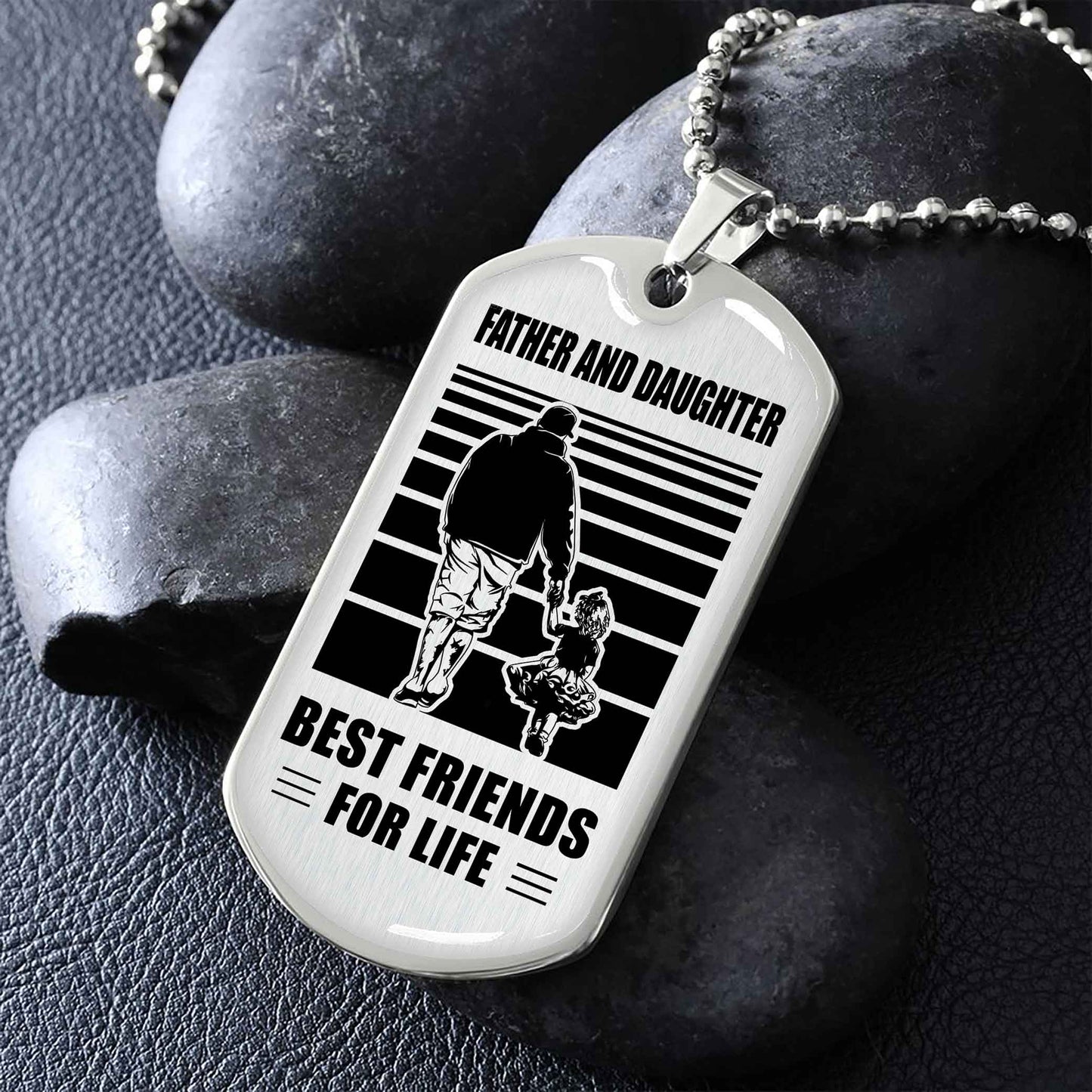 Biker Military Chain Silver Plated 18K Gold Plated Father And Son Best Friend For Life Gift For Your Son
