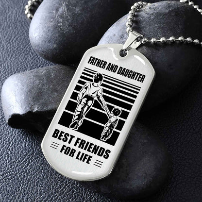 Spartan Military Chain Silver Plated 18K Gold Plated Father And Son Best Friend For Life Gift For Your Son