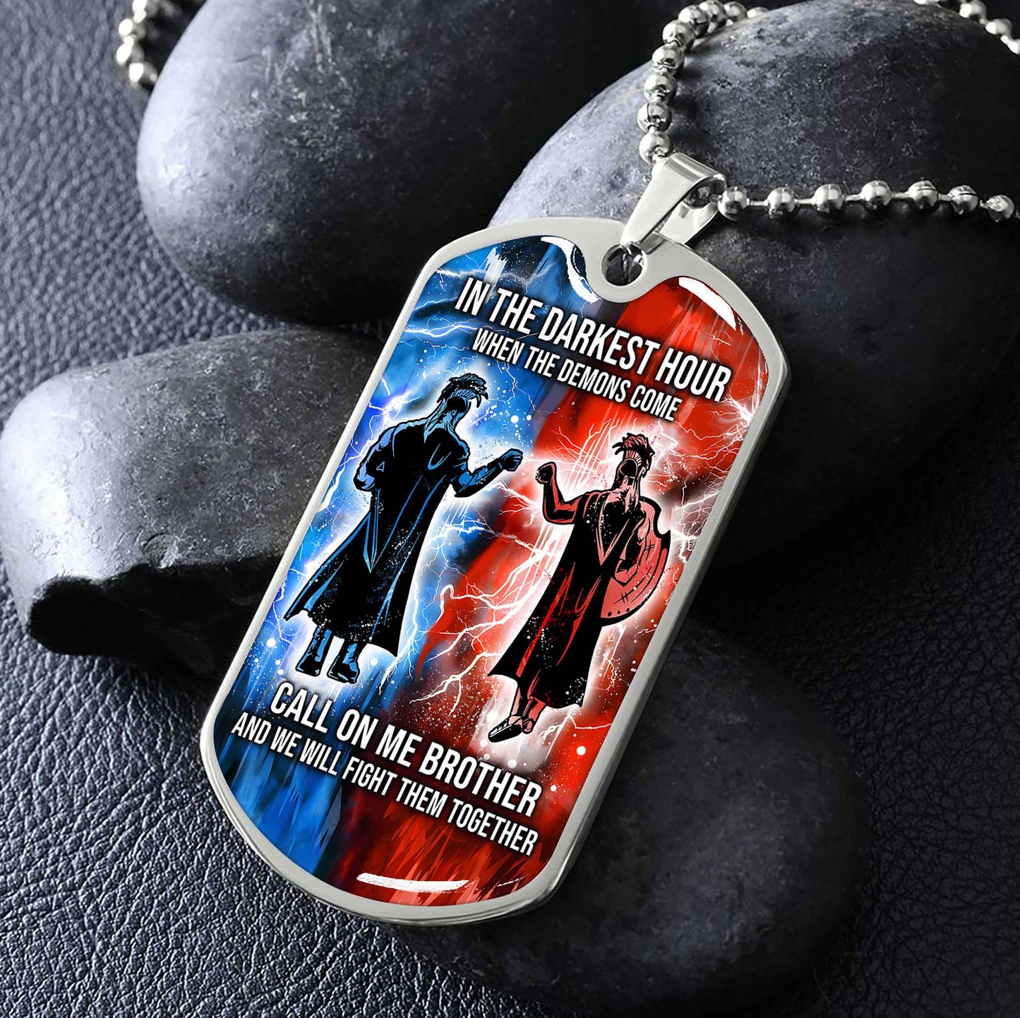 DRB Military Chain Silver Plated 18K Gold Plated Silver Plated Call On Me Brother And We Will Fight Them Together