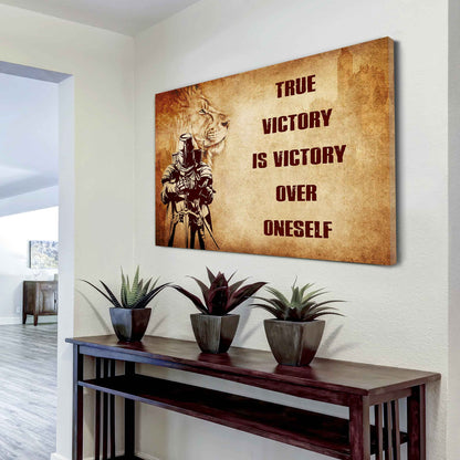 DRB Poster Canvas True Victory Is Victory Over Oneself Gift For Your Friend