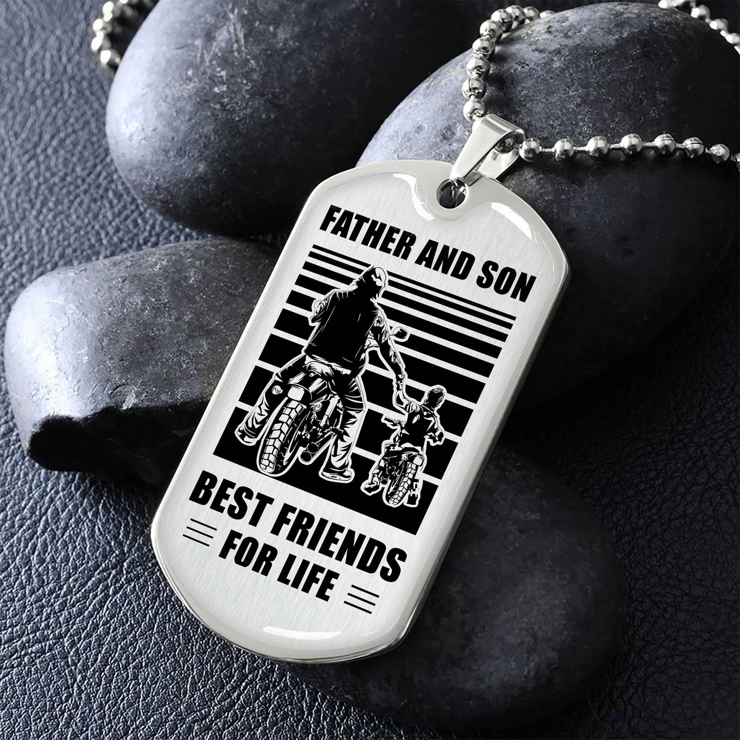 Soldier Military Chain Silver Plated 18K Gold Plated Father And Son Best Friend For Life Gift For Your Son