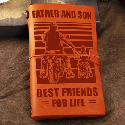 Family Customizable vintage journal notebook, Father And Son Best Friend For Life Vintagegift For Father Day