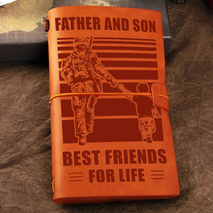Family Customizable vintage journal notebook, Father And Son Best Friend For Life Vintagegift For Father Day
