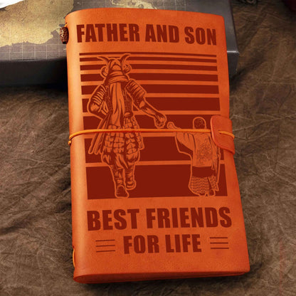 Family Customizable vintage journal notebook, Father And Son Best Friend For Life Vintagegift For Father Day