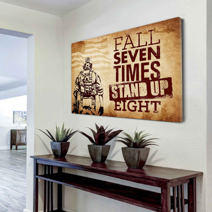Knight Templar Poster Canvas Fall Down Seven Times Stand Up Eight