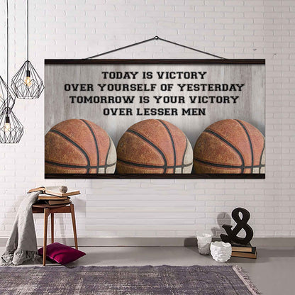 Hockey Poster Canvas - Today Is Victory Over Yourself Over Yourself Of Yesterday Tomorrow Is Your Victory Over Lesser Men