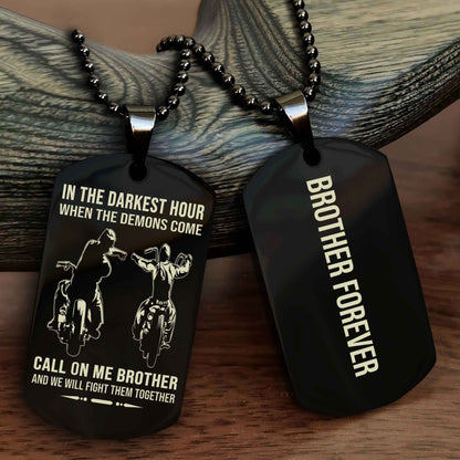 Sport Bike Customizable engraved NAG dog tag double sided gift from brother, brother forevers