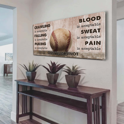 Tennis Poster Canvas Quiting Is Not