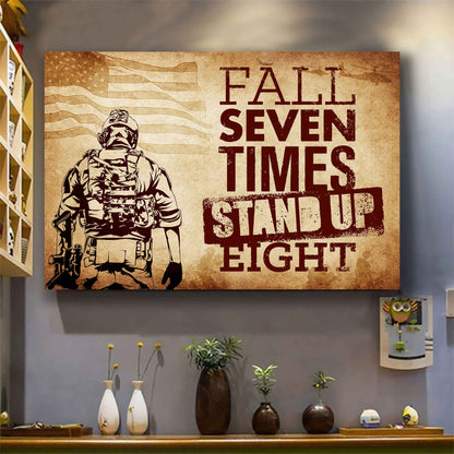 Knight Templar Poster Canvas Fall Down Seven Times Stand Up Eight