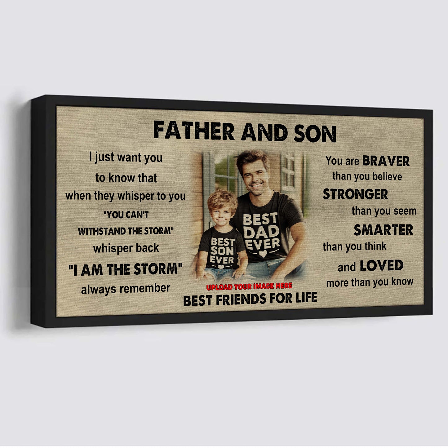 Vikings Father And Son Best Friends For Life - I Am The Storm Poster Canvas Gift For Son From Father