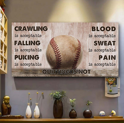 Soccer Poster Canvas Quiting Is Not