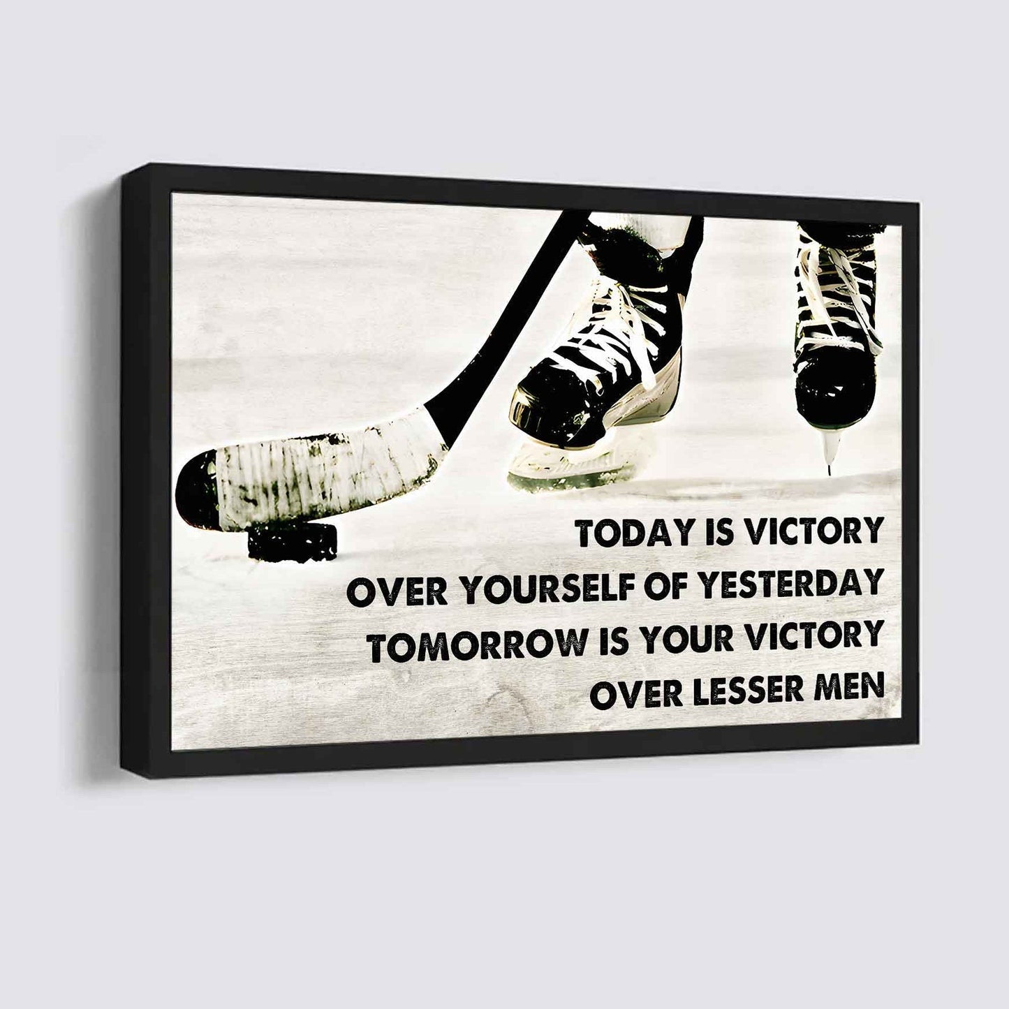 Sport Poster Canvas Today Is Victory Over Your Self Best Gift With Motivation Quotes