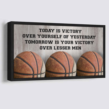 Baseball Poster Canvas - Today Is Victory Over Yourself Over Yourself Of Yesterday Tomorrow Is Your Victory Over Lesser Men