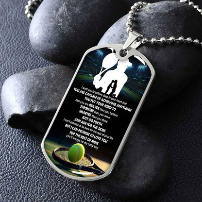 Sport Military Chain 18K Gold Plated Silver Plated To My Son Mom Motivation Message