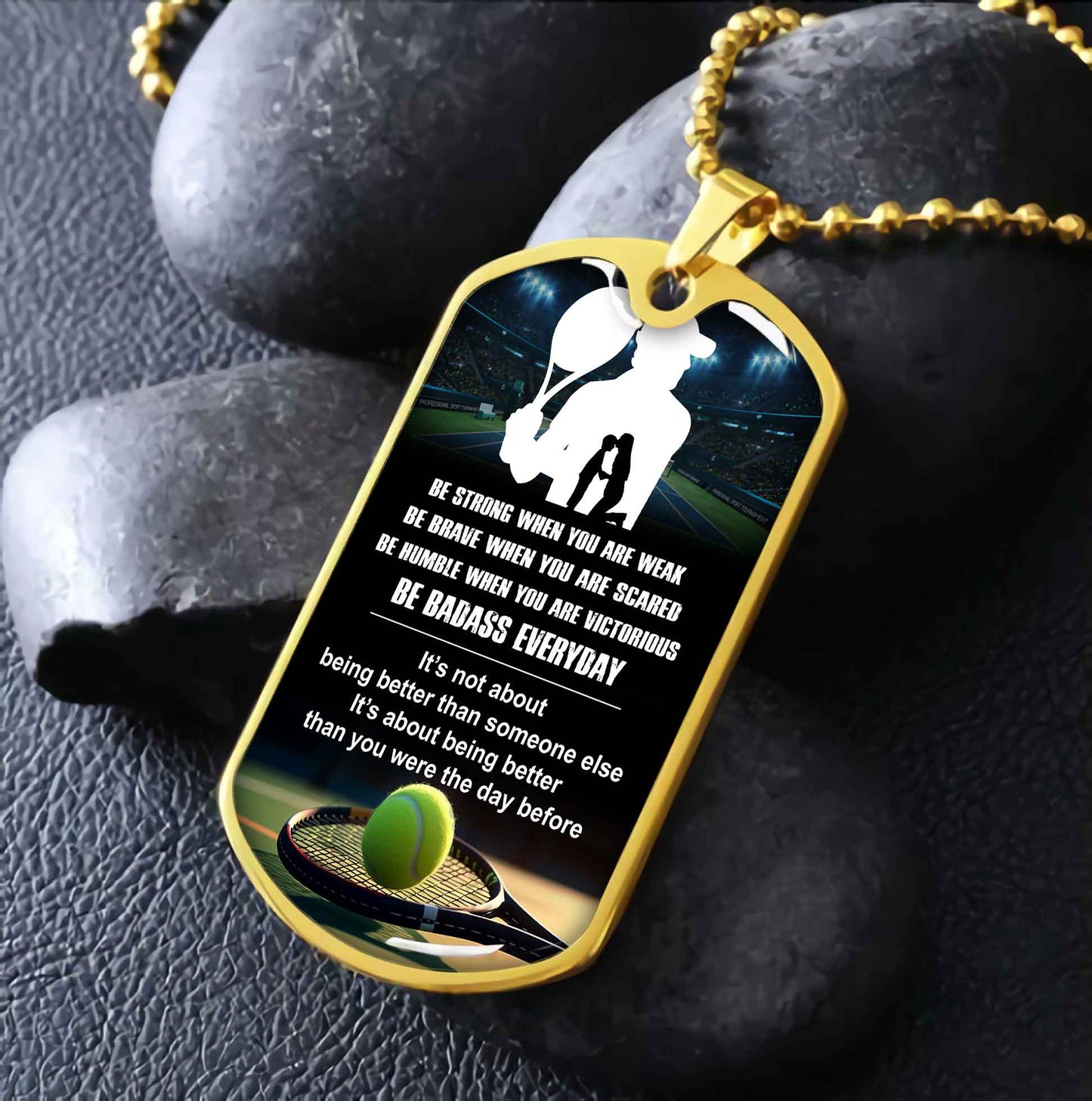 Sport Military Chain 18K Gold Plated Silver Plated To My Son Mom Motivation Message