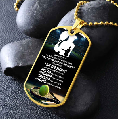 Sport Military Chain 18K Gold Plated Silver Plated To My Son From Dad Motivation Message