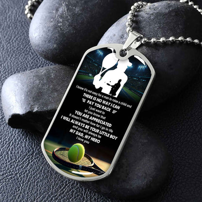 Sport Military Chain 18K Gold Plated Silver Plated To My Mom, To My Dad I Know It's Not Easy I Will Always Be Your Little Boy