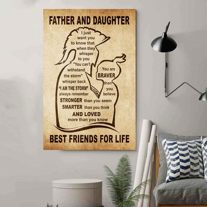 Personalized Family Poster Canvas I Just Want You To Know That - I Am The Storm To My Son Gift From Dad Gift For Your Son