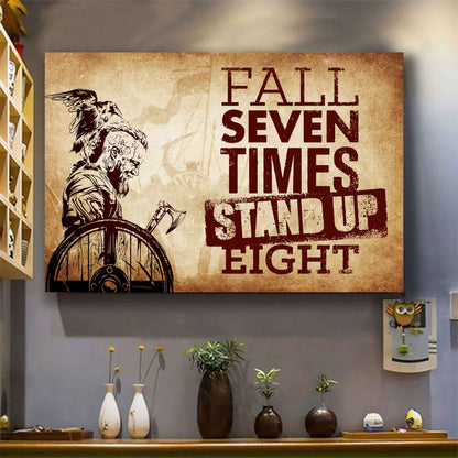 Knight Templar Poster Canvas Fall Down Seven Times Stand Up Eight