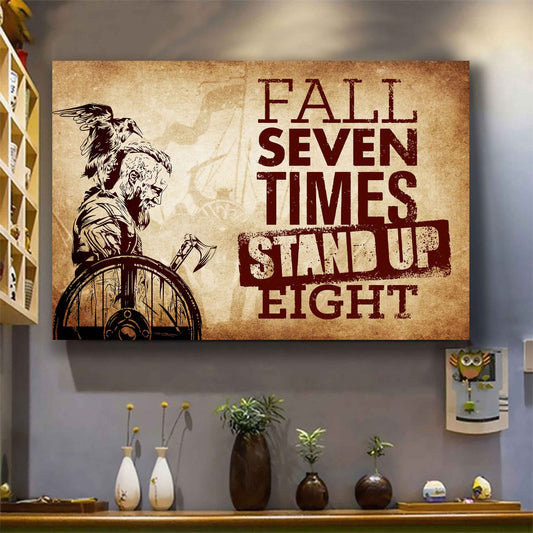 Knight Templar Poster Canvas Fall Down Seven Times Stand Up Eight