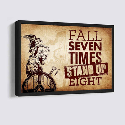 Soldier Poster Canvas Fall Down Seven Times Stand Up Eight