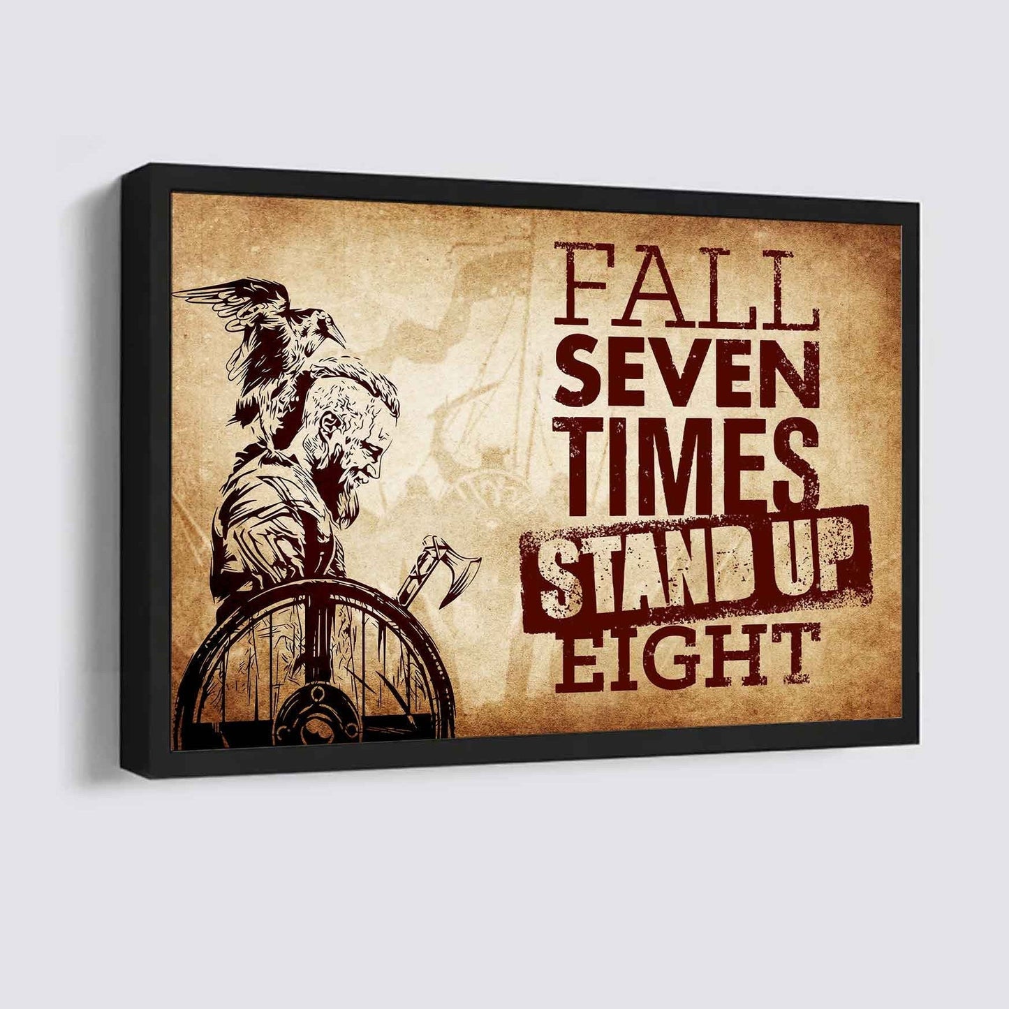 Knight Templar Poster Canvas Fall Down Seven Times Stand Up Eight