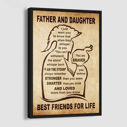Personalized Family Poster Canvas I Just Want You To Know That - I Am The Storm To My Son Gift From Dad Gift For Your Son