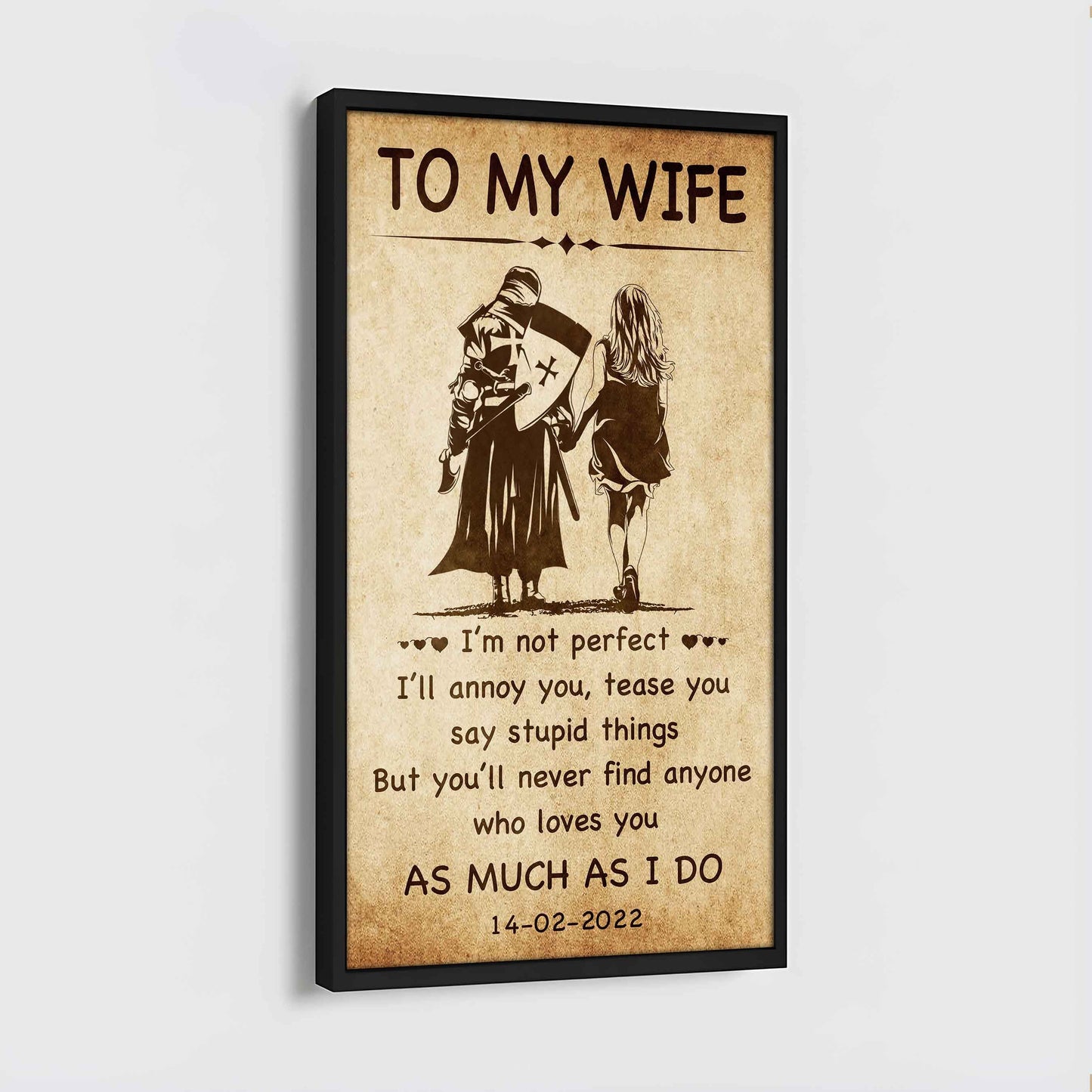 Biker Poster Canvas To My Wife - I Am Not Perfect