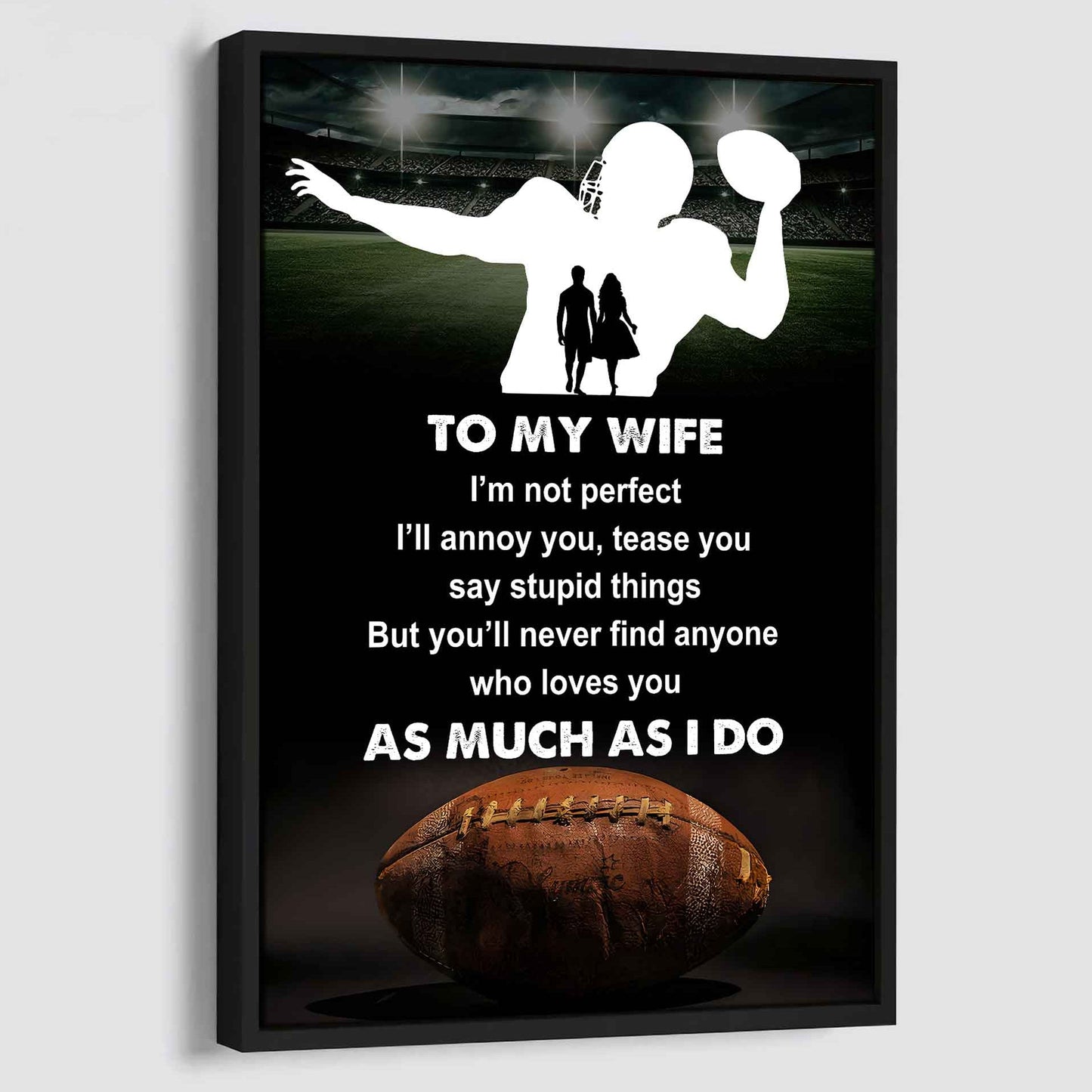 Sport Poster Canvas To My Wife I Am Not Perfect Gift For Your Wife