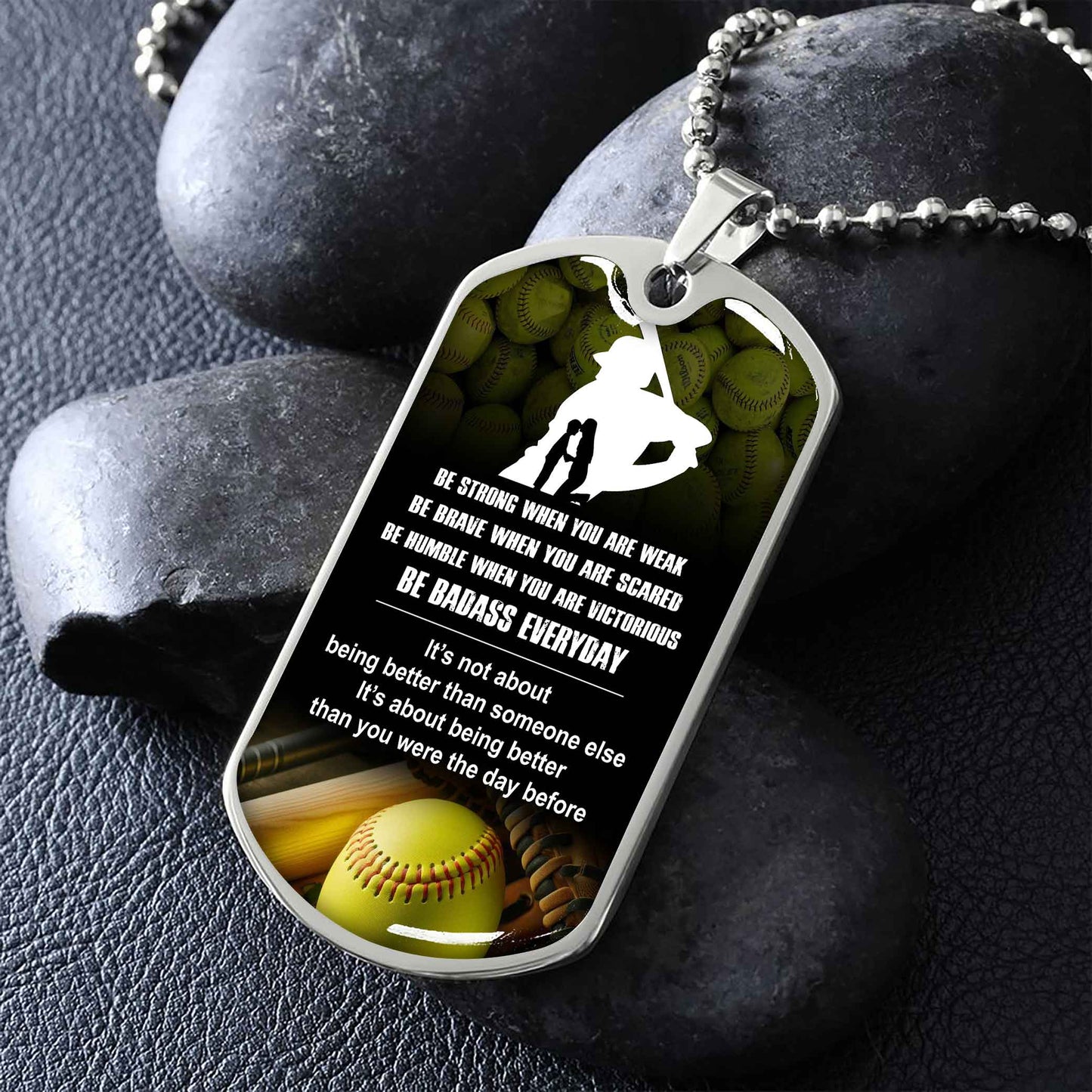 Sport Military Chain 18K Gold Plated Silver Plated To My Son Mom Motivation Message