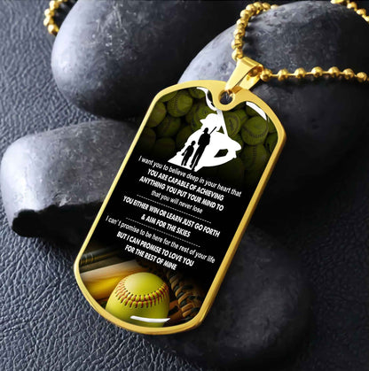 Sport Military Chain 18K Gold Plated Silver Plated To My Son From Dad Motivation Message