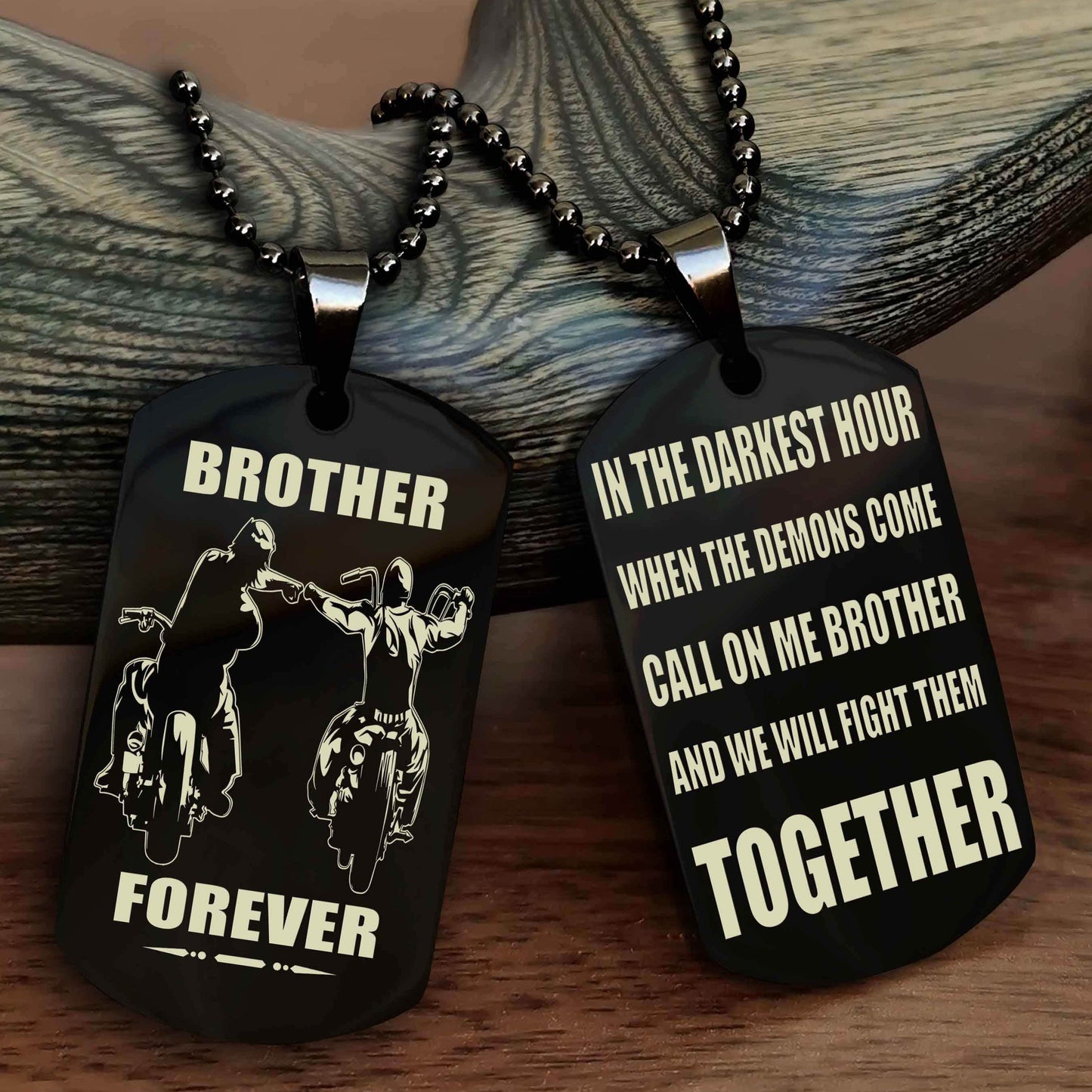 Viking Personalized Double Sided Dog Tag For My Brother - Call On Me Brother And We Will Fight Them Together Gift For Your Friend