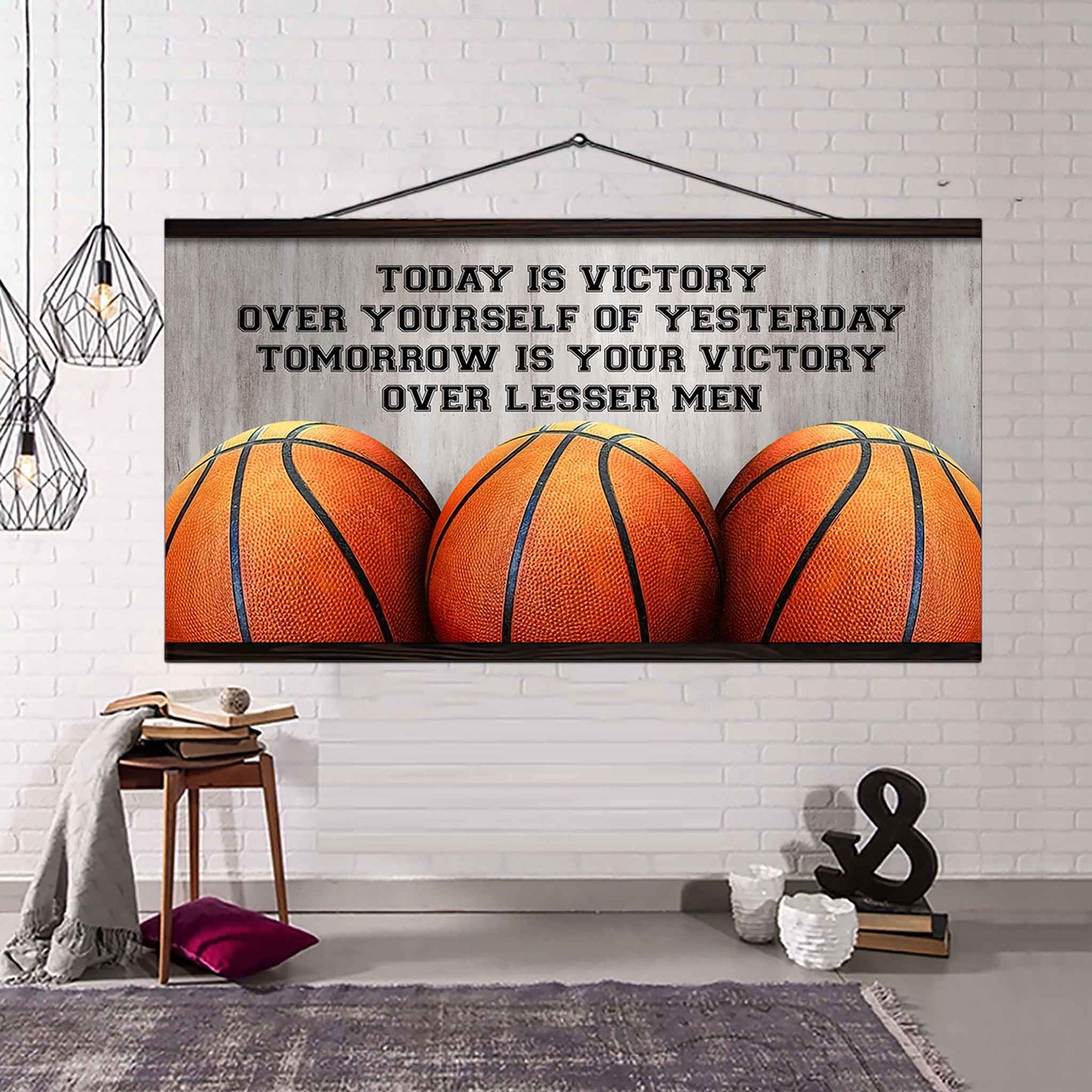 Hockey Poster Canvas - Today Is Victory Over Yourself Over Yourself Of Yesterday Tomorrow Is Your Victory Over Lesser Men