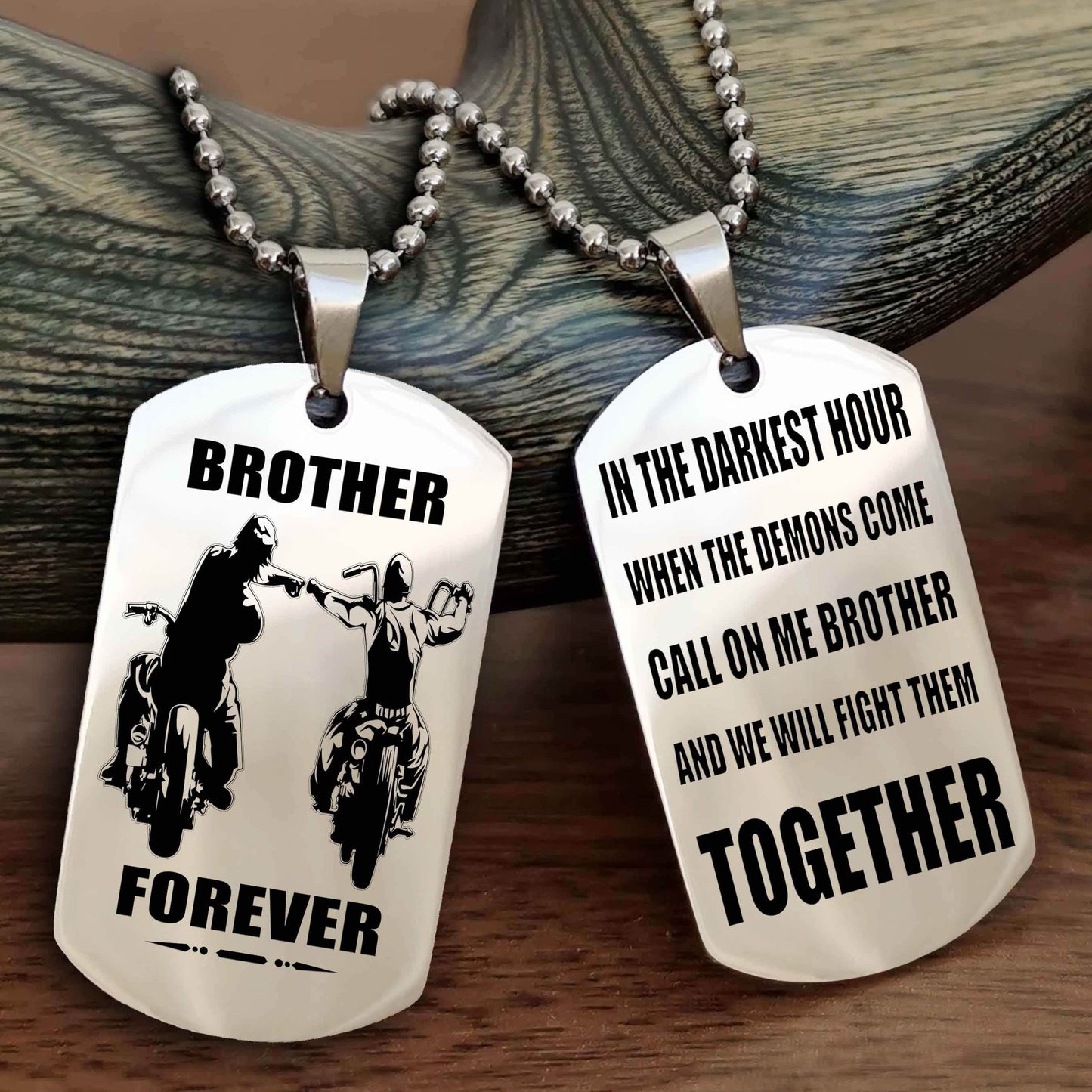 Viking Personalized Double Sided Dog Tag For My Brother - Call On Me Brother And We Will Fight Them Together Gift For Your Friend