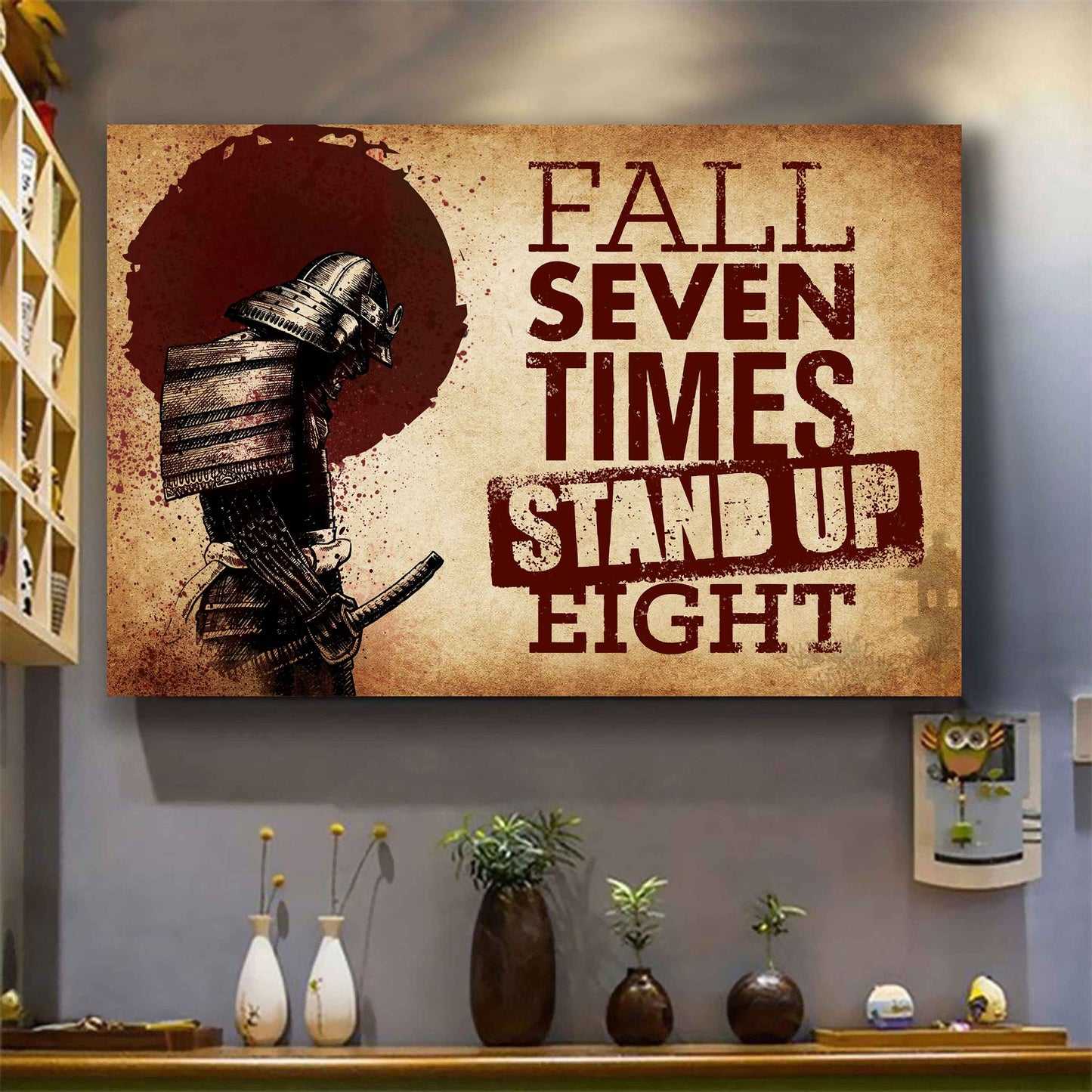 Knight Templar Poster Canvas Fall Down Seven Times Stand Up Eight