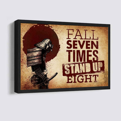 Soldier Poster Canvas Fall Down Seven Times Stand Up Eight