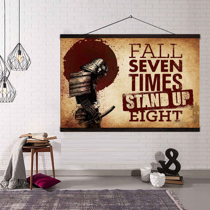 Knight Templar Poster Canvas Fall Down Seven Times Stand Up Eight