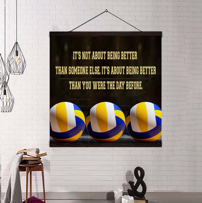 Baseball Square Poster Canvas It's Not About Being Better Than Someone Else It's About Being Better Than You Were The Day Before