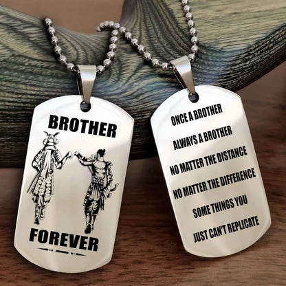 DRB Personalized Double Sided Dog Tag For My Brother - Once A Soldier Always A Soldier