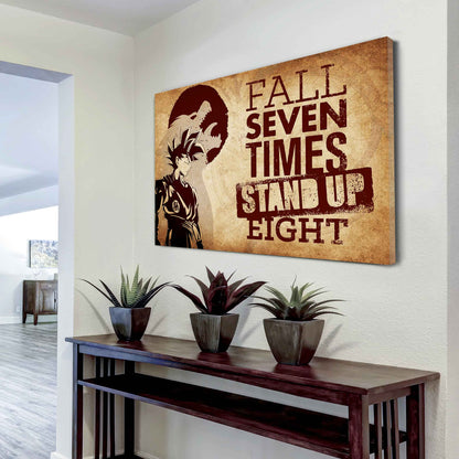 Knight Templar Poster Canvas Fall Down Seven Times Stand Up Eight