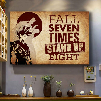 Knight Templar Poster Canvas Fall Down Seven Times Stand Up Eight