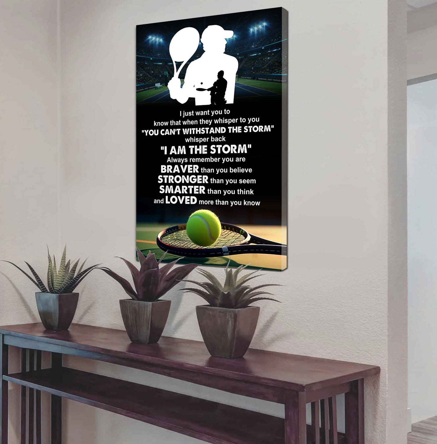 Poster Canvas To My Son Whisper Back I Am The Storm Loved More Than You Know Gift From Dad