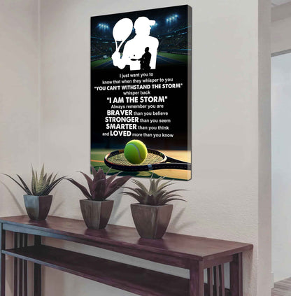 Poster Canvas To My Son Whisper Back I Am The Storm Loved More Than You Know Gift From Dad